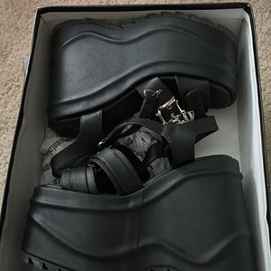 Demonia lack vegan leather wave 13 sandal